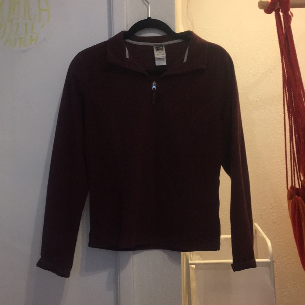 Maroon North Face polar fleece